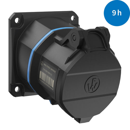Walther Werke - CEE-Anbausteckdose (IEC 60309) CEE NEO Anbaudose schräg FW531409CC 32A 4P 9h IP54