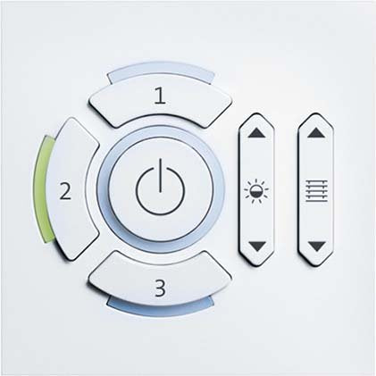 Zumtobel - Bussystem-Mehrfach Bediengerät ED-CCW 1/2/3 Li/Be weiß