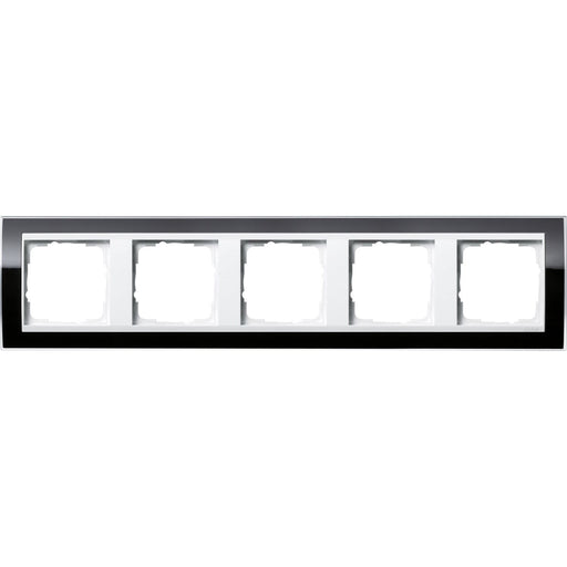 Gira - Abdeckrahmen 5fach 0215733 klar schwarz