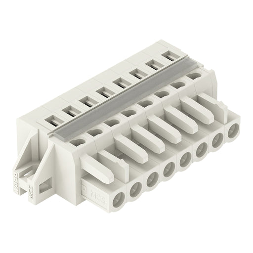 WAGO - Kabelsteckverbinder für Leiterplattensteckverbinder 1-Leiter-Federleiste 721-108/027-000 CAGECLAMP 2,5mm²,lgr − 50 Stück