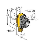 Turck - Einweg-Lichtschranke Opto Sensor QS186LEQ8 Laser Sender
