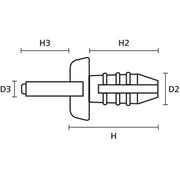 HellermannTyton - Spreizniet HTWD-R4 3.8-4.2mm PA6 blau − 1000 Stück