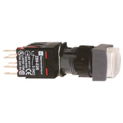 Schneider Electric - Drucktaster, Komplettgerät Leuchtdrucktaster, weiß XB6CE1B5B o. Rast., 24V, 1S+1Ö