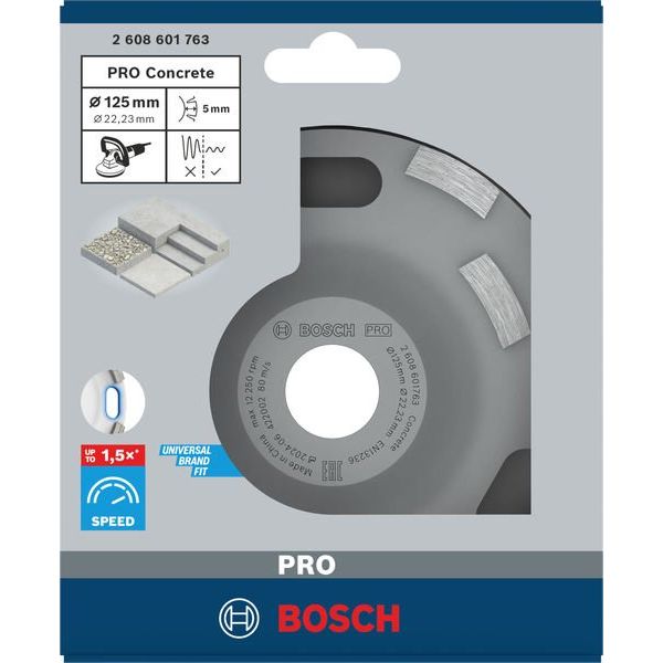 Bosch - Trenn-/Schleifscheibe PRO Concrete Topfscheibe, 2608601763 50 x 125 mm 22,23 mm