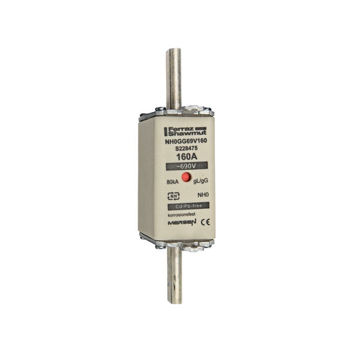 Mersen - Messersicherung NH-Sicherungseinsatz SF NH0GG69V160 Gr.0 gG 160A/690V KM − 3 Stück