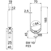OBO Bettermann - Bügelschelle BS-U2-K-64 FT 2-fach − 50 Stück