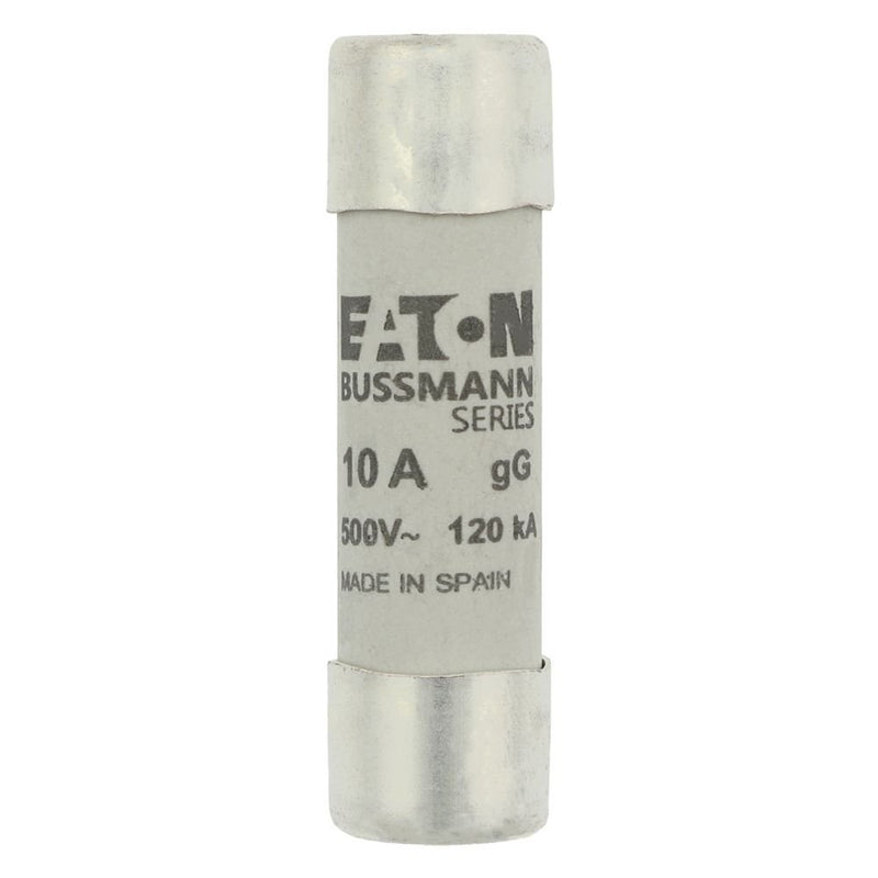Eaton - Zylindrische Sicherung Sicherungseinsatz Nieders. CYL GG 14,#C14G10S 10A AC 500V 120kA − 10 Stück