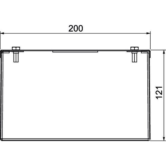 OBO Bettermann - Brandschutzkanal Installationskanal Metall PLMR 1220 A2 200x120x2000 − 2 Meter