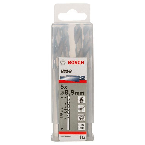 Bosch - Bohrer PRO Metal HSS-G 2608585514 Spiralbohrer 8,9 x