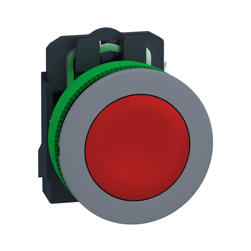 Schneider Electric - Drucktaster, Komplettgerät Drucktaster komplett XB5FA42C0 rot, 30mm, 1Ö, grau