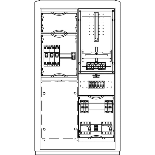 Elsta Mosdorfer - Zähler-Komplettschrank Zähleranschlusssäule ZS801E.N2.00 A850-0 N2 1Z 3.HZ