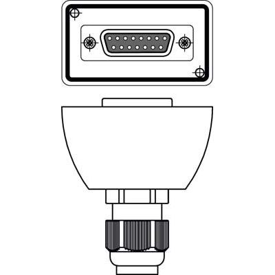 Leuze - Konfektioniertes Sensor-Aktor-Kabel Anschlussleitung AC-D15E-GF