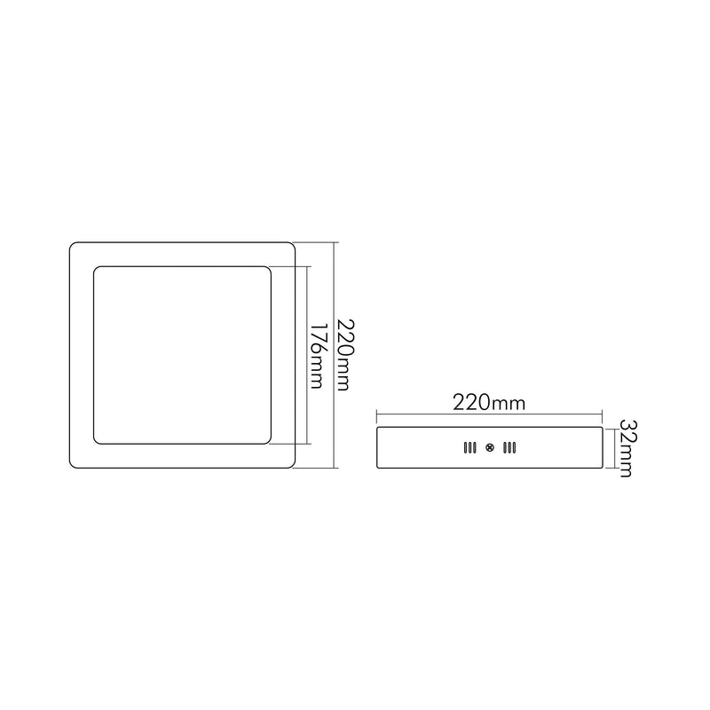Nobile - Decken-/Wandleuchte LED-Aufbau-Panel 1561611311 840, dim