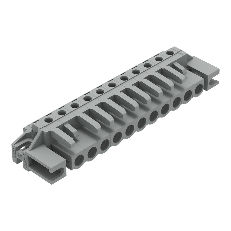 WAGO - Leiterplattensteckverbinder THT-Federleiste abgewink. 232-241/047-000 Rastermaß 5mm,grau − 25 Stück