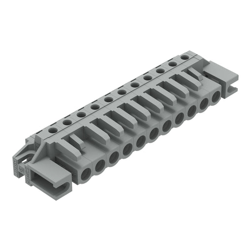 WAGO - Leiterplattensteckverbinder THT-Federleiste abgewink. 232-241/047-000 Rastermaß 5mm,grau − 25 Stück