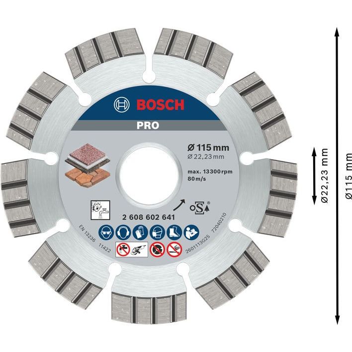 Bosch - Trenn-/Schleifscheibe Diamanttrennscheibe 2608602641 PRO Multi Material