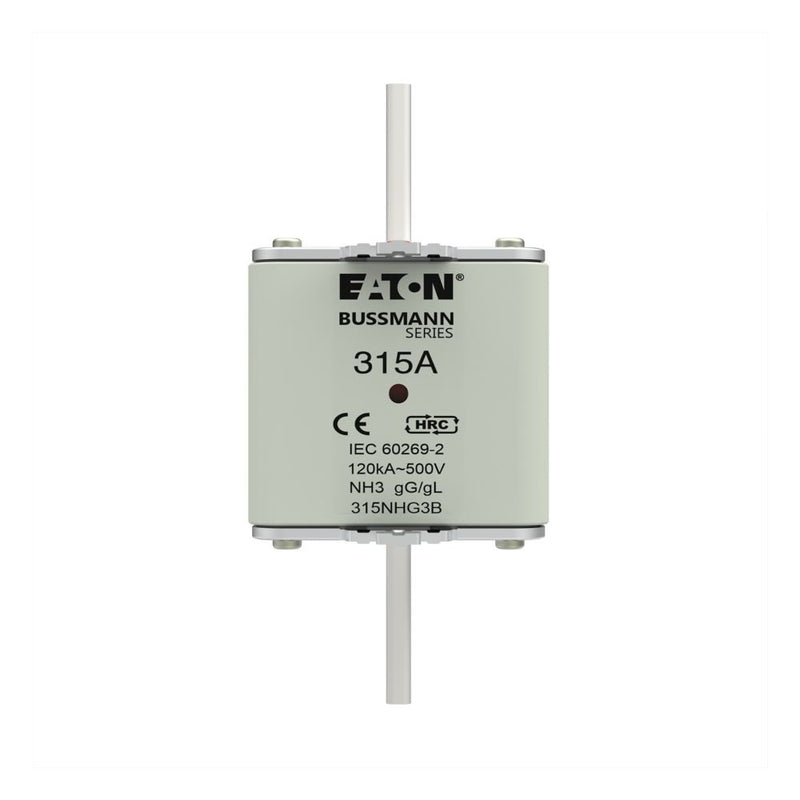 Eaton - Messersicherung Sicherungseinsatz Nieders. NH-SICHERU#315NHG3B 315A AC 500V 120kA − 3 Stück