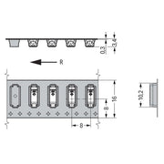 WAGO GmbH & Co. KG - Ein- und mehrpolige Klemmenleiste SMD-Leiterplattenklemme 2059-301/998-403 0,5 mm² − 31800 Stück