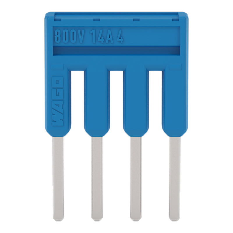 WAGO - Querverbinder/Brücker für Reihenklemme Kammbrücker, isoliert 2000-404/000-006 4-fach, blau − 25 Stück
