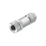 Weidmüller - Rundsteckverbinder, feldkonfektionierbar (Industriesteckverbinder) Steckverbinder SAIBM-4/8S-M124PA-ZF Buchse,ger. Federan