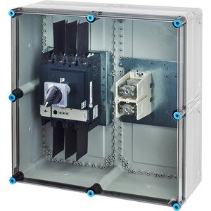 Hensel - Verteilerbaugruppe mit Leistungsschalter MiLasttrennschaltergehäuse Mi 7847 630 A, 4polig + PE