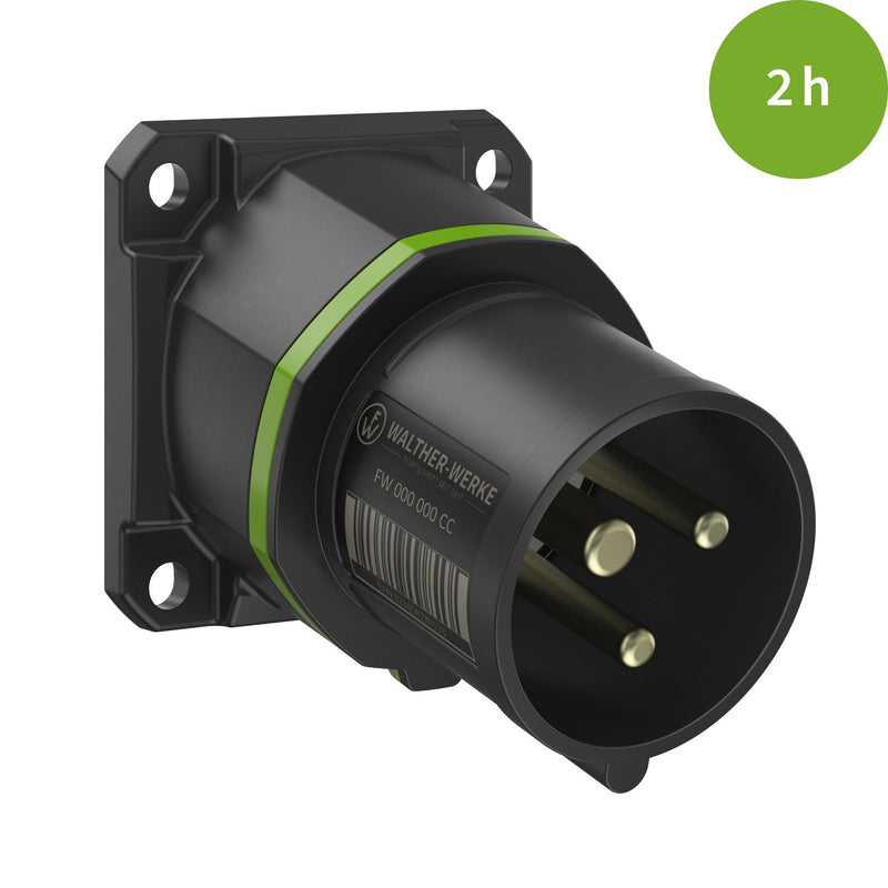 Walther Werke - CEE-Gerätestecker (IEC 60309) CEE NEO Anbaugerätestecker FW712302CC schräg 16A 3P 2h