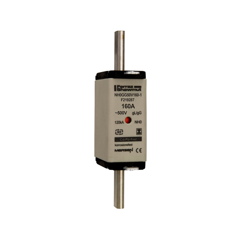 Mersen - Messersicherung NH-Sicherungseinsatz SG NH0GG50V160-1 Gr.0 gG 160A/500V KM − 3 Stück