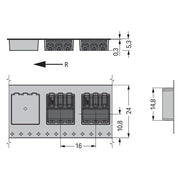 WAGO GmbH & Co. KG - Ein- und mehrpolige Klemmenleiste SMD-Leiterplattenklemme 2060-473/998-404 0,75 mm²,schwarz − 6750 Stück