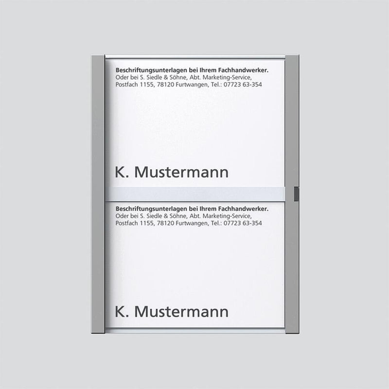Siedle&Söhne - Zubehör/Ersatzteile für Türkommunikation Namensschild titan-met kpl 200029789-00 f.TM 612-2 TM