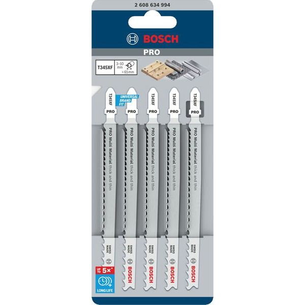 Bosch - Stichsägeblatt PRO Multi Material thick 2608634994 and thin T345XF