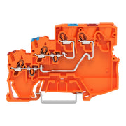 WAGO - Initiator/Aktor-Reihenklemme Initiatorenklemme 2000-5352 3-Leiter, orange − 15 Stück
