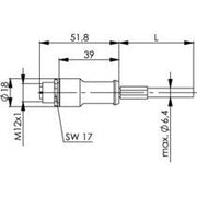 Telegärtner - Konfektionierte Leitung für steckbare Gebäudeinstallation STX M12x1 VL 100017437 X-kod. Cat.6A (IEC)