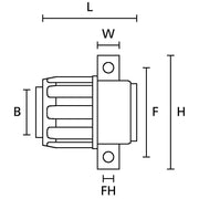 HellermannTyton - Kunststoff-Schutzschlauch-Verschraubung Wellschlauchhalter FG21-UH − 10 Stück