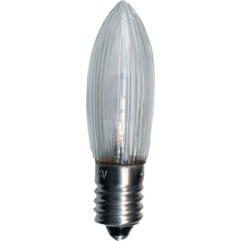 Scharnberger+Hasenbein - Allgebrauchsglühlampe Kerzenform Riffelkerze 13x45mm 57079 (VE3) E10 12V 2,4W