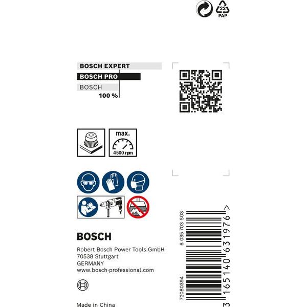 Bosch - Rotierende Drahtbürste PRO Stainless Steel clean 2608622117 Topfbürste gerader
