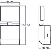 Theben - Downlight/Strahler/Flutlicht LED-Strahler theLeda S8-100L WH 8 Watt, ws