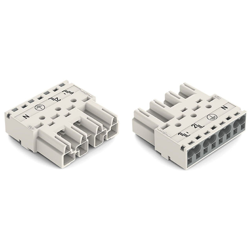 WAGO - Steckverbinder für steckbare Gebäudeinstallation Stecker 770-234 2x0,5-4mmq weiß − 50 Stück