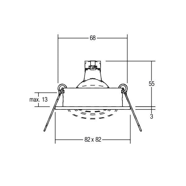 Brumberg Leuchten - Downlight/Strahler/Flutlicht Einbau-Downlight 00006600 GX5,3 50W sw/alu