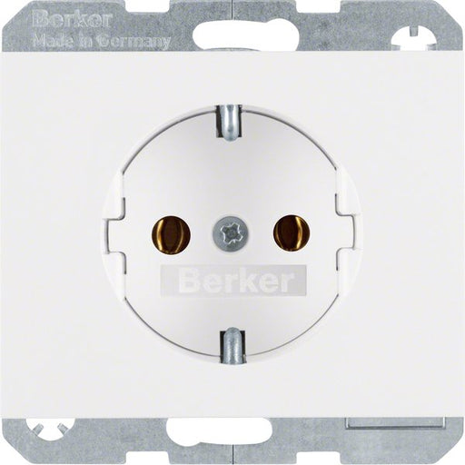 Berker - Steckdose SCHUKO-Steckdose pws/gl 41157009 ohne Klappdeckel