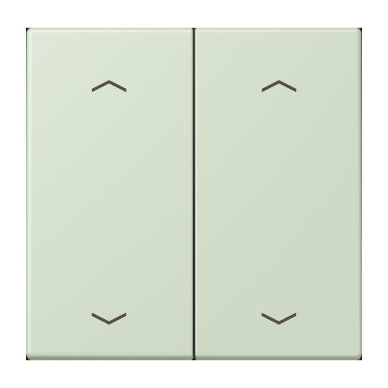 Jung - Abdeckung/Bedienelement für Installationsschalterprogramme Wippe mit Pfeilsymbolen LC 102 P 218 vert anglais pale
