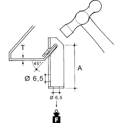 Niedax - Befestigungsklammer Flanschbefestigung TM-03 − 100 Stück