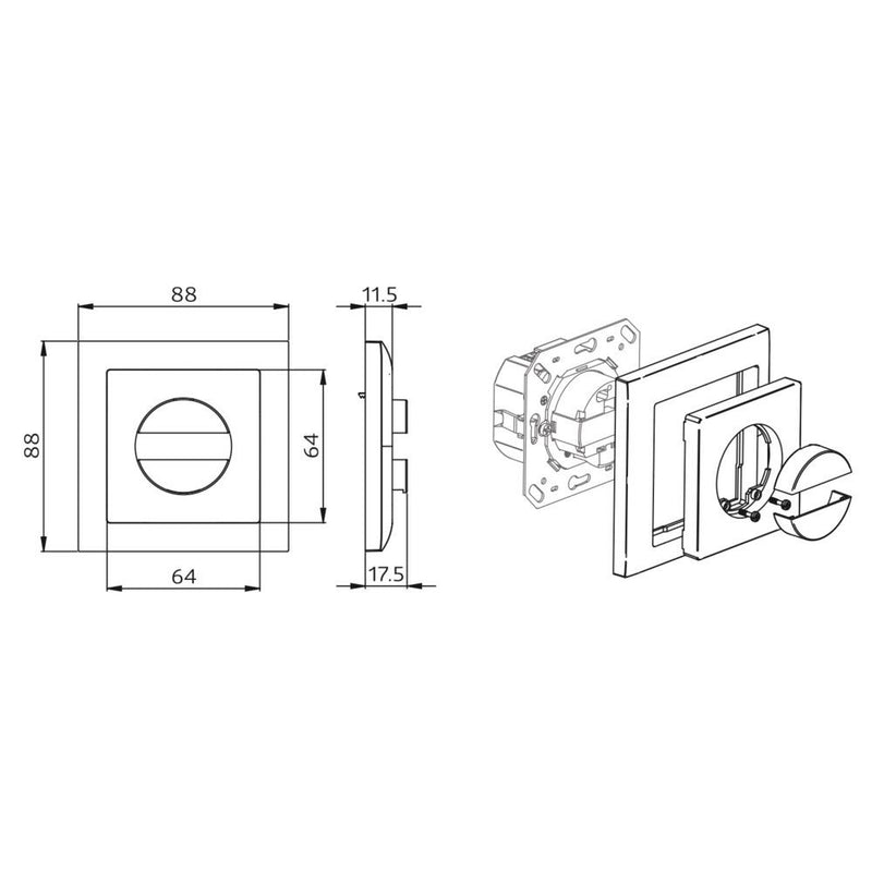 BEG Brück Electronic - Zubehör/Ersatzteile für Bewegungsmelder Rahmen 94341 anthrazit mt