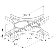 Niedax - Kreuzstück für Kabelleiter Kreuz-Stück KLK 100.403 F
