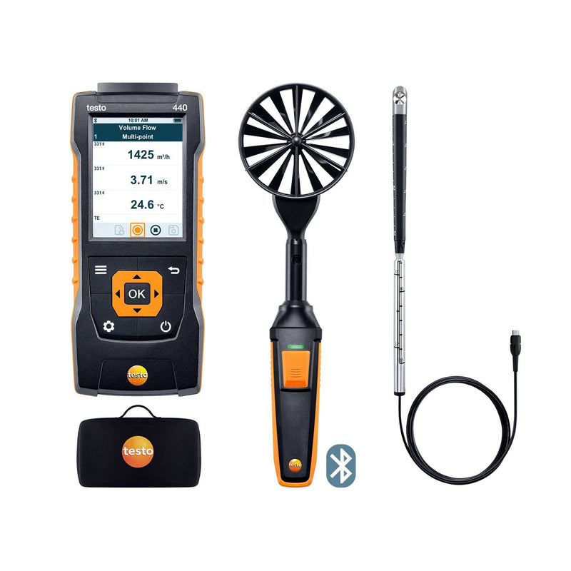 Testo - Messgerät für Umweltgrößen testo 440 Strömungs-Set 2 0563 4407 mit Bluetooth − 1 Stück