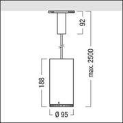 Zumtobel Group - Pendelleuchte LED - Pendelstrahler V2 - PM 1500 #62923767 930, sw