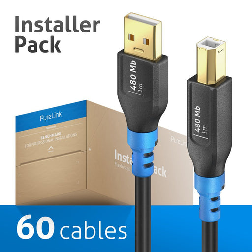 PureLink - PC-Kabel USB-A>B Kabel 1m FI-U200-010-PCK FlexInstall,VE 30Stk