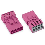 WAGO - Steckverbinder für steckbare Gebäudeinstallation Stecker 4-polig 890-294 pink − 50 Stück