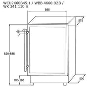 Amica - Weinkühlschrank Wein-Klimagerät WK 341 110-2 S X-Type,unterbaufähig