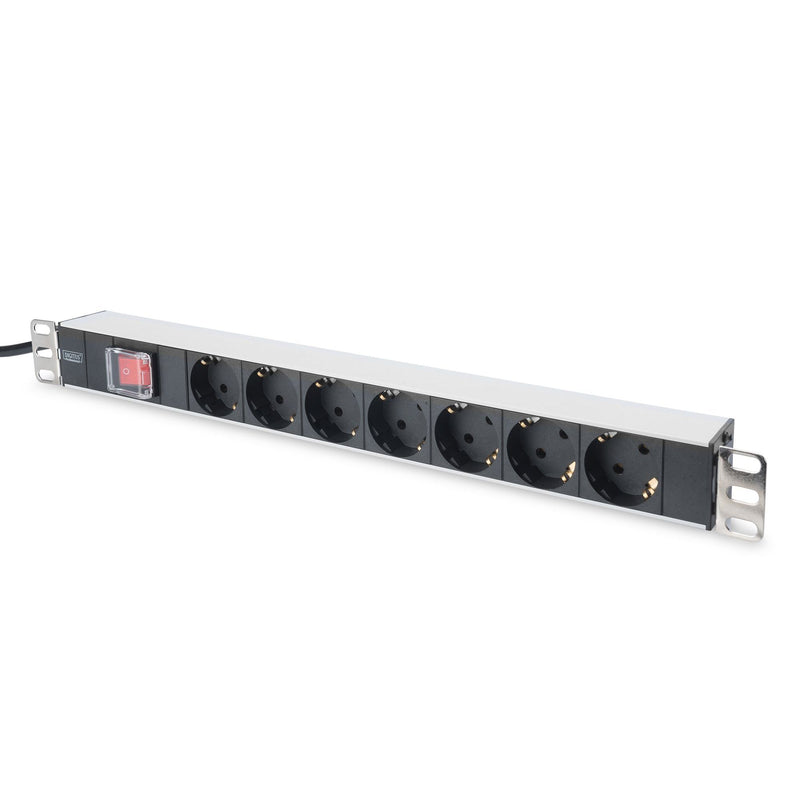 DIGITUS - Power distribution unit (PDU) DIGITUS Steckdosenleiste DN-95402 7fach Alu 1HE