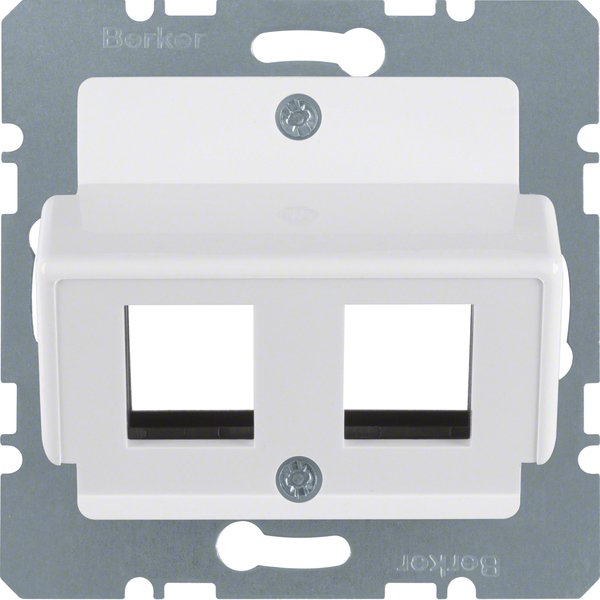 Berker - Einsatz/Abdeckung für Kommunikationstechnik Zentralplatte pws 146409 f.Krone Modular-Jack